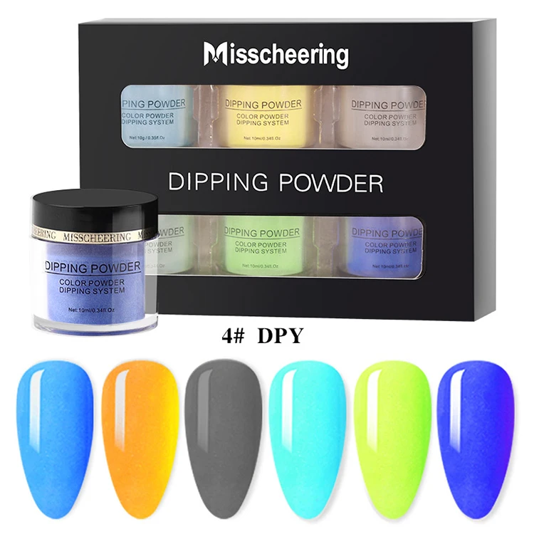 
Misscheering Dipping Powder Brush Set Manicure Nail Art Holographic Powder Glitter Nail Art Pigment DIY Nail Art Decoration 