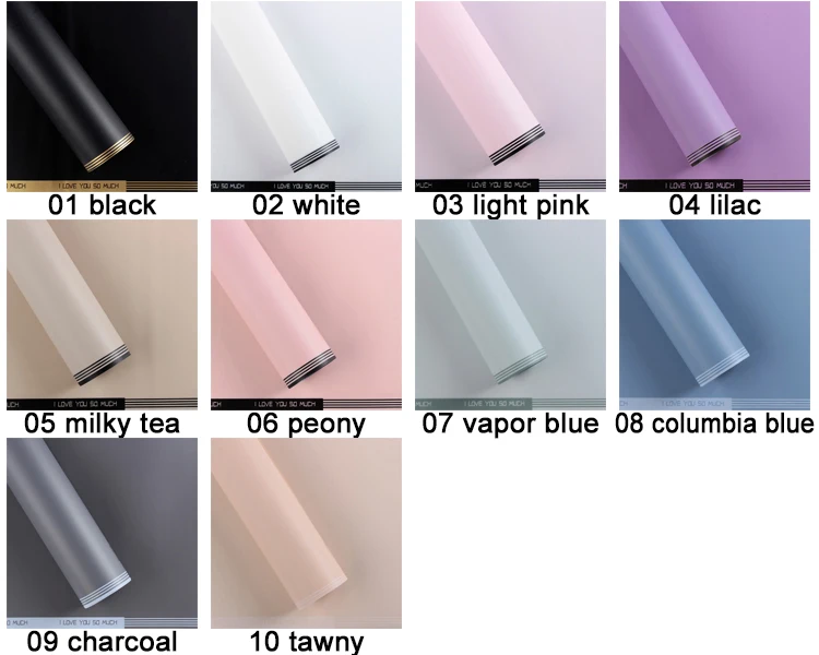 factory outlet wholesale  korean  100%waterproof matte flower bouquet wrapping paper