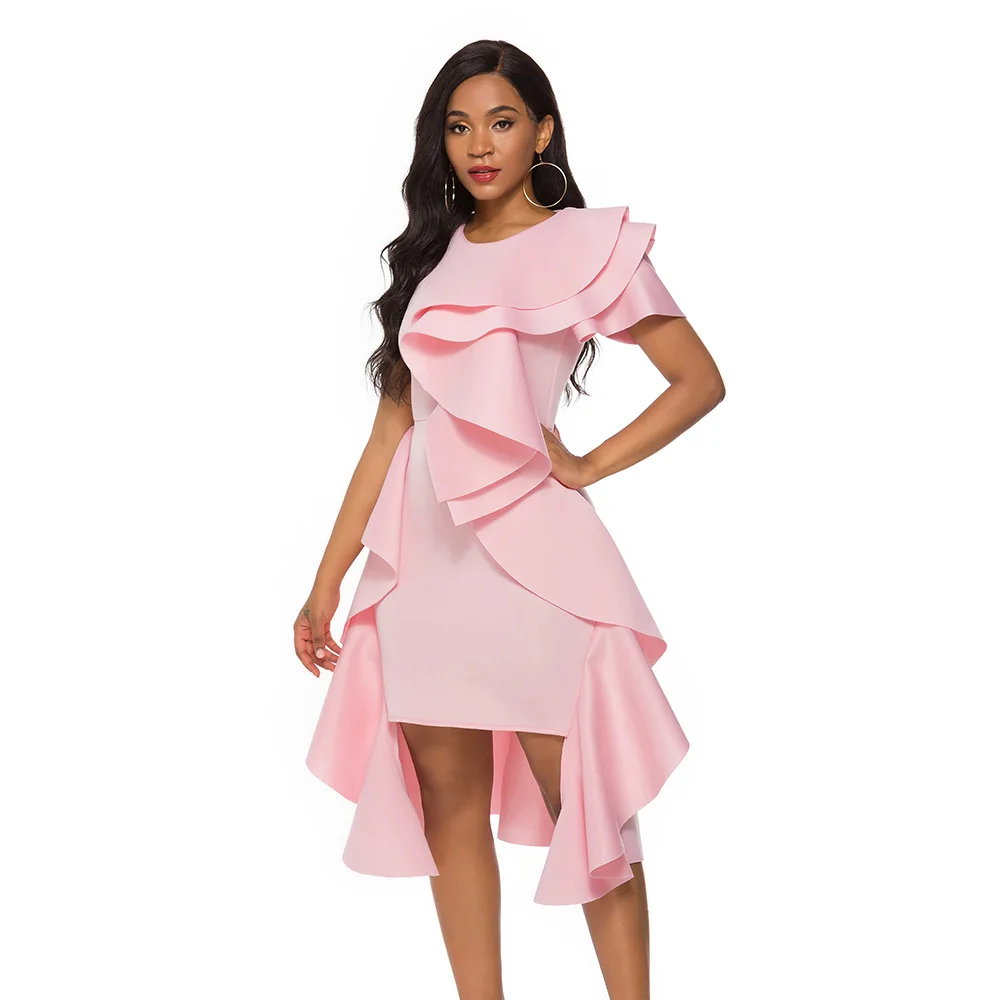 Sleeveless Summer Party A-Line Night Out Ruffles Female Club Mini Dress