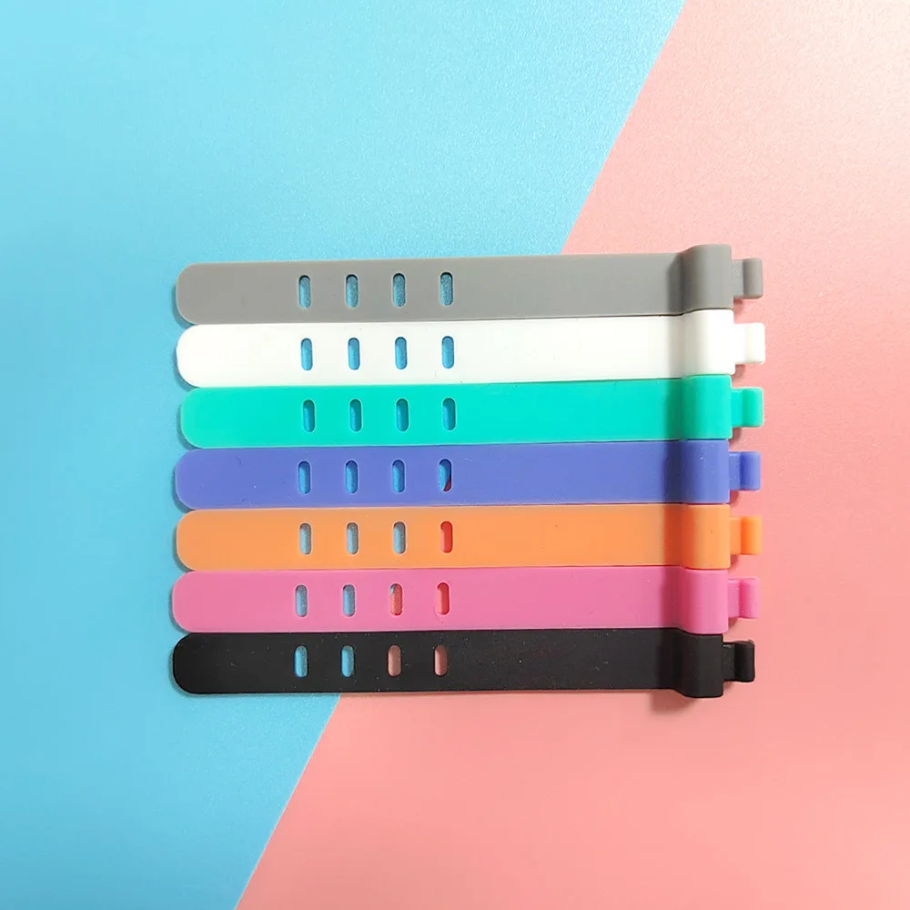 Reusable Self-locking Eco Friendly Colorful Magic Cable Tie Silicone Wire Management Rubber Cable Ties Strap Band Manufacturer