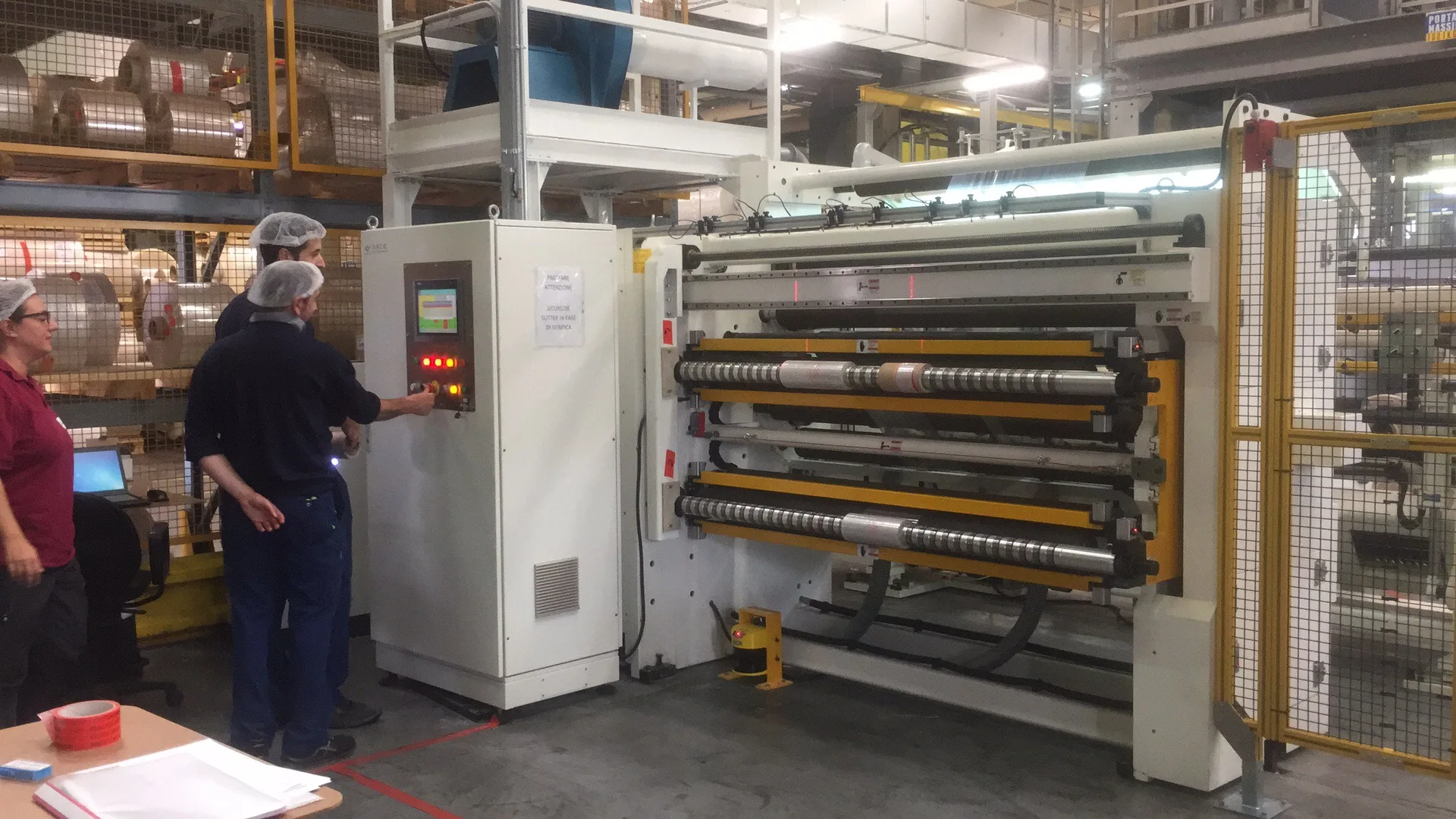 
Packaging film flexible laminates slitter-rewinder slitting machine 