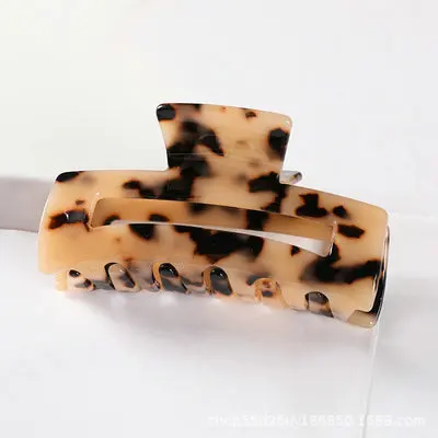 Factory Wholesale Custom Logo Large Cellulose Hair Claw Accessory Elegant Acetate Hair Claw Clip For Women Girls