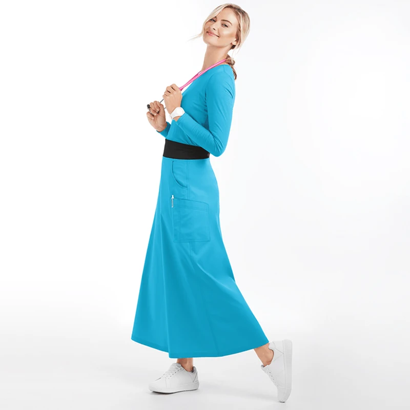 2022 Design Your Own Nurse Scrubs Dress Wholesale Custom High Quality Medical Women Doctor Nursing Scrub Dress Uniforms