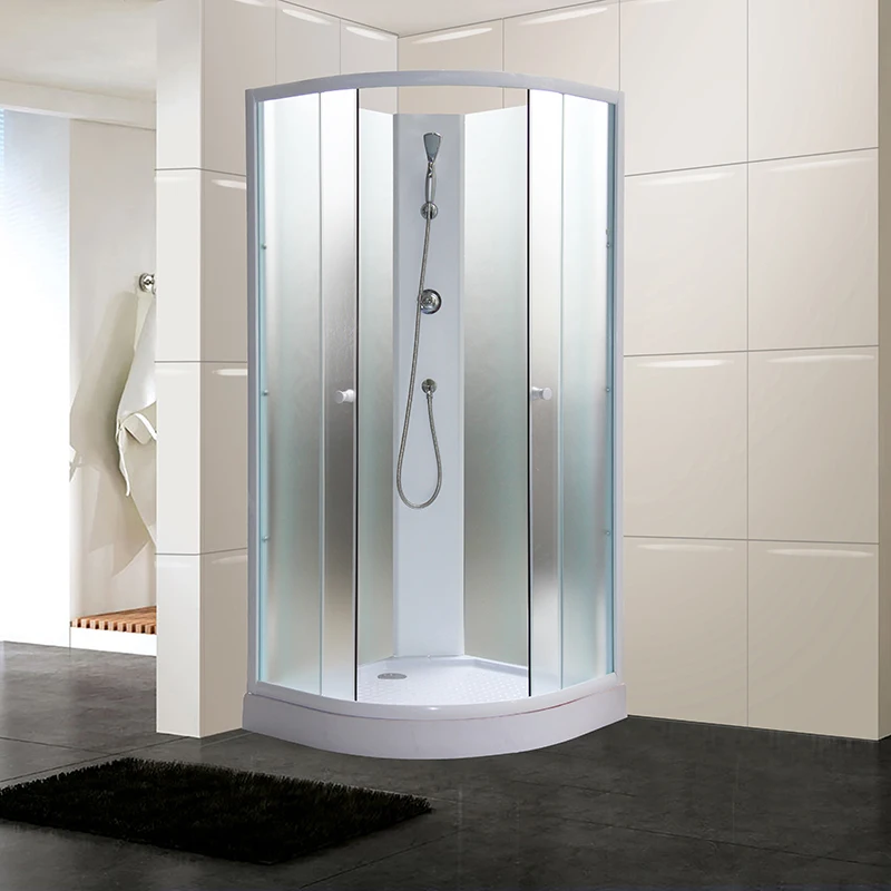 Glass Bathroom Models in One Shower Cabin Cubicles China Basic Complete Enclosed All White Square Sliding Door Contemporary ABS