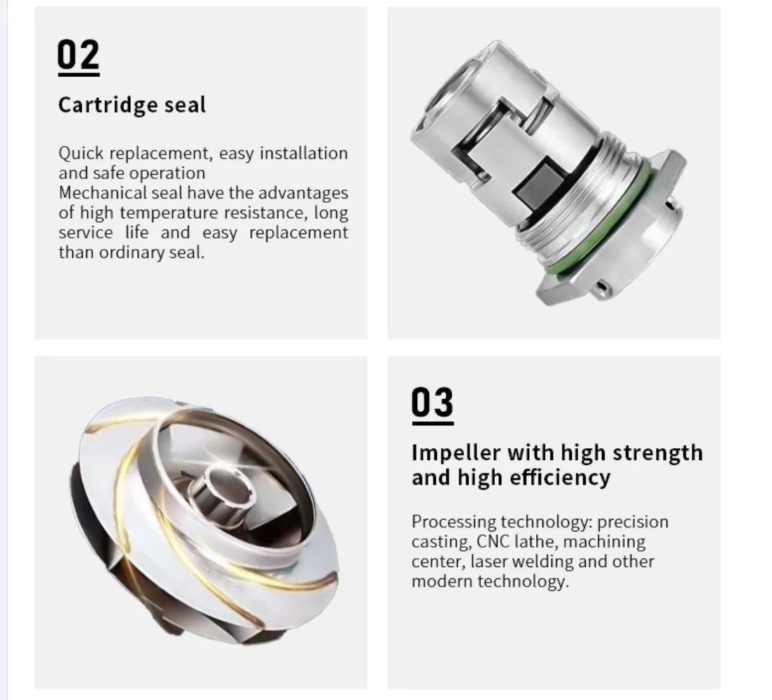 multi-stage centrifugal water pump stainless steel impeller high lift vertical water pump