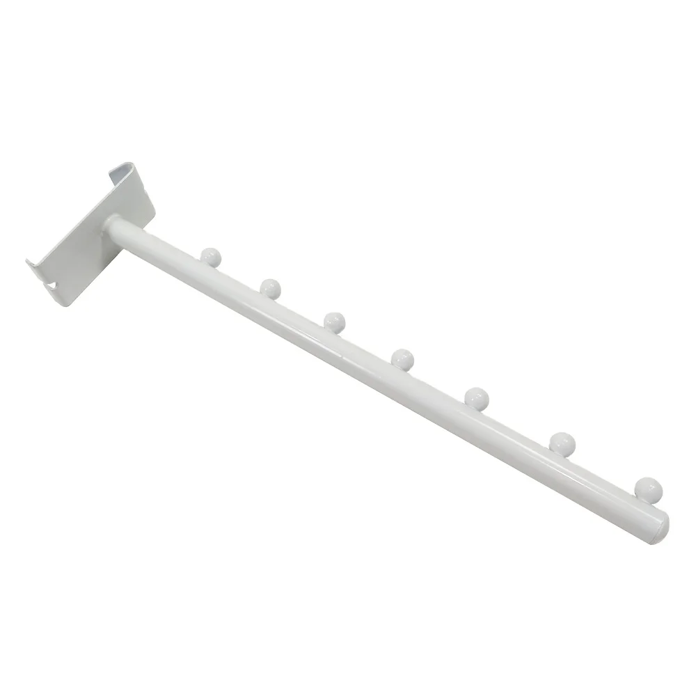 China Factory Chrome Finish Display Hook Shops Clothes Hanger Retail Display Hooks White Wire Mesh Supermarket Grid Wall Hook