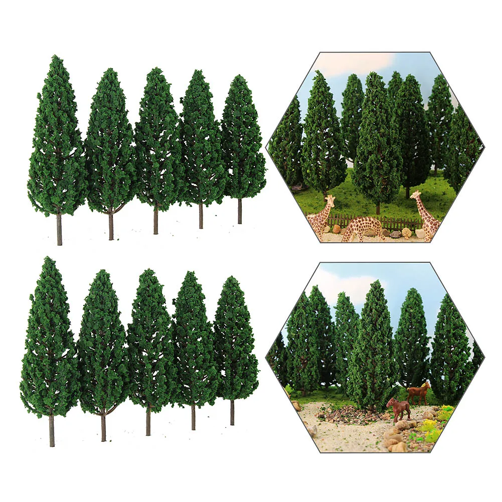 S16060 Model Train Railway 1:25 O G Scale Railway Layout 16cm Green Model Pine Trees Artificial