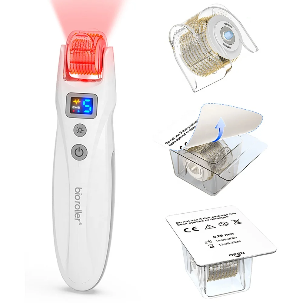 G5 EMS BIO Phototherapy Vibration Massage Electric Roller Microneedles Enhance Collagen Growth Shrink Pores For Face