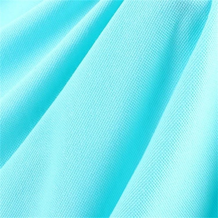 CVC Pearl ground cloth mesh polyester cotton knitted fabric spring and summer breathable polo shirt T-shirt fabric