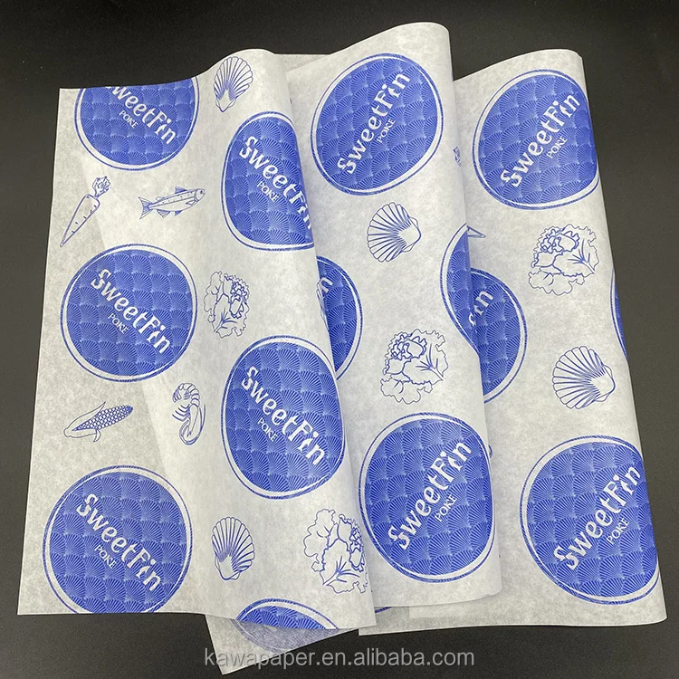 
Custom food wrapping paper greaseproof paper 