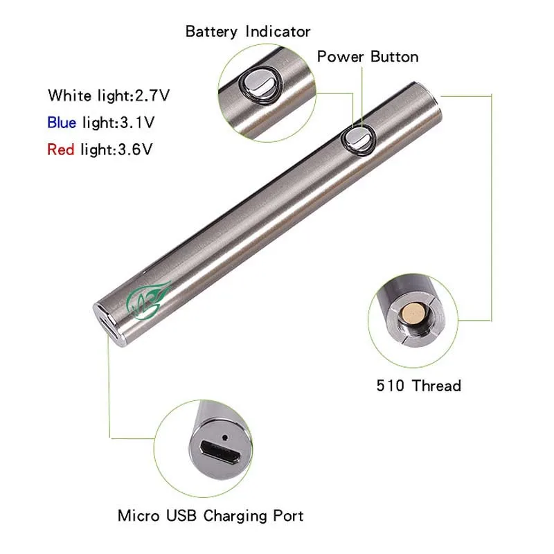
Custom newest vape pen battery 510 thread vape battery cbd vape tank battery with customized color 