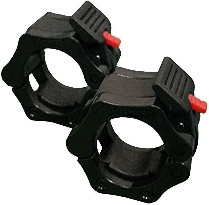 DW SPORTS Gym Barbell Collars fits 2inch/50mm Dumbbell Bar Clamps Weight Lifting Quick Release Lock