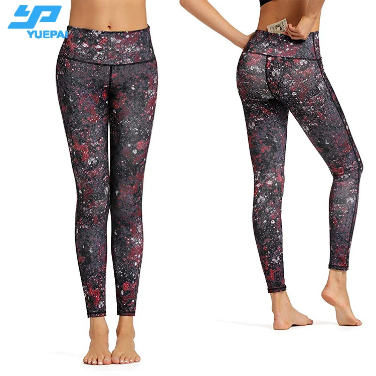 
High Waist Women Tight Sublimation Printing Leggings sports wear Gym fitness clothing set Pocket Custom Logo dropship yoga pants 