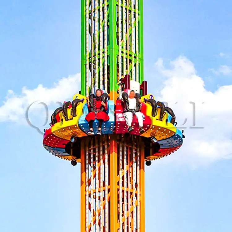 Rotating Amusement Ride Free Fall Tower Rides Drop Rotating Tower For Sale