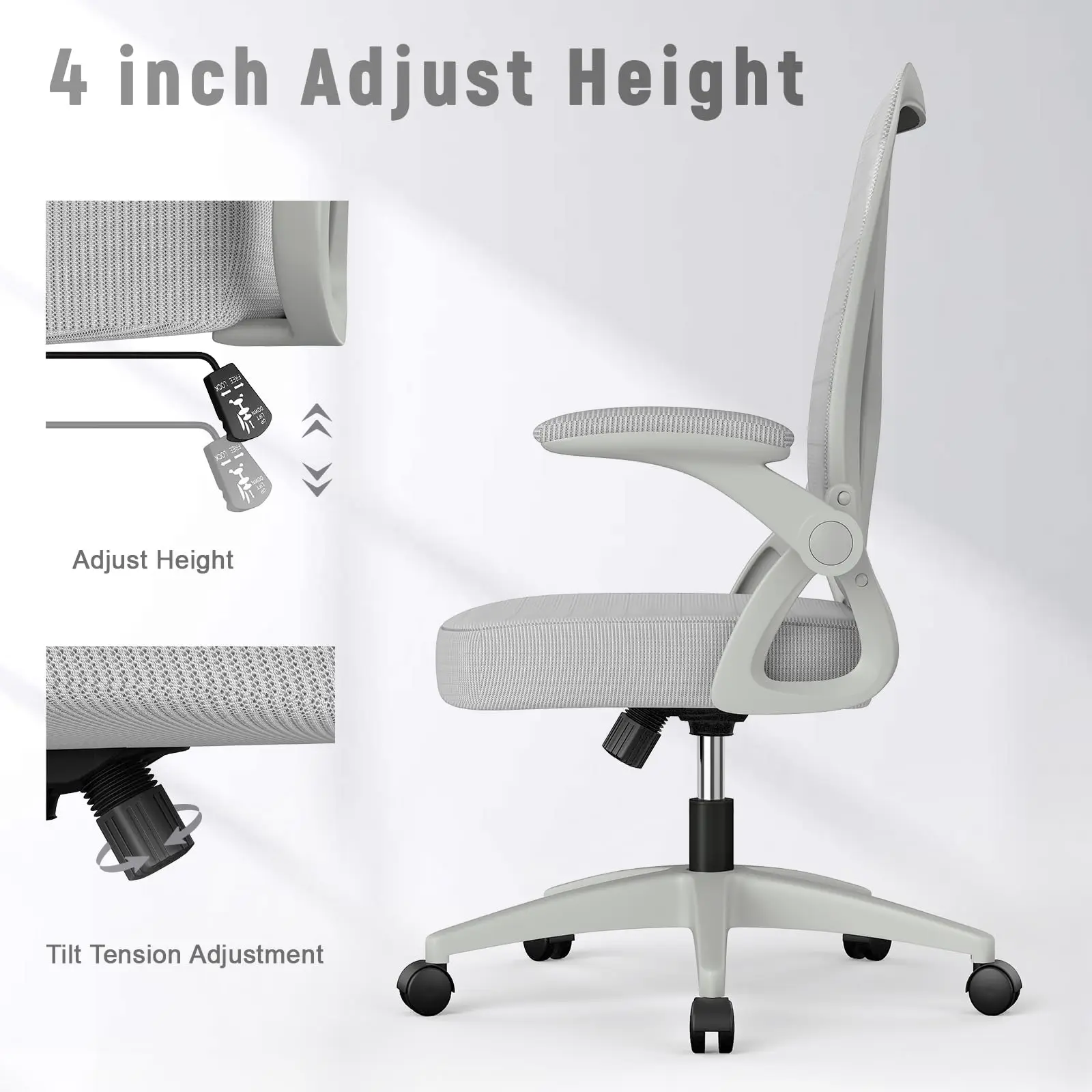 Factory Sales Luxury High Back White Swivel Ergonomics Executive Full Mesh Office Chairs Rolling Gaming Chair For Staff