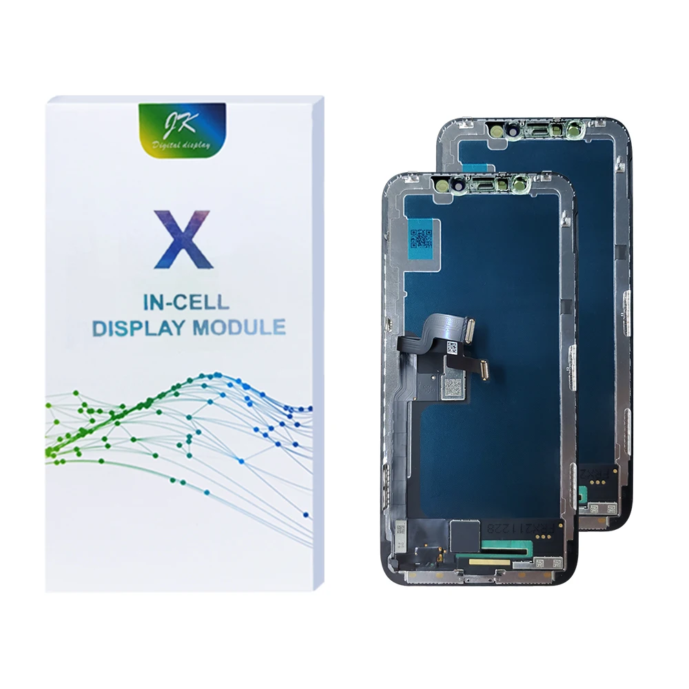 wholesale factory refurbish broken lcd mobile phones XS spare parts repair JK incell lcd touch screen displays for iphone X