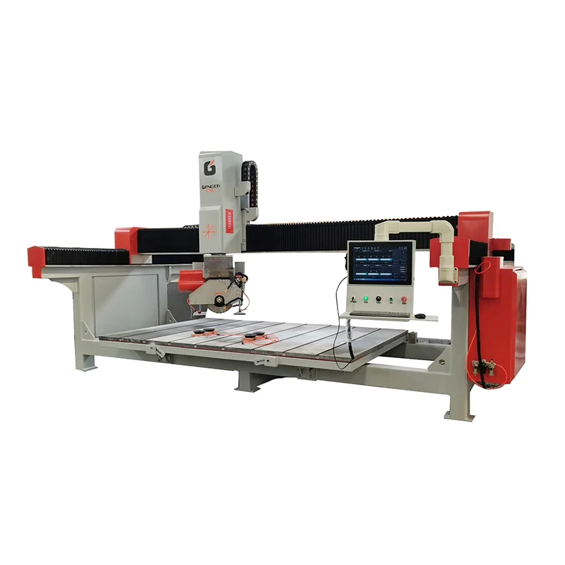 bridge 5 axis saw cutting cutter machine GQ-3220D marble saw 5 axes granite cut miter 360 rotation