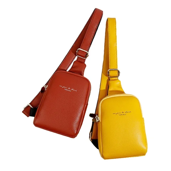 Sports stylist Pu leather crossbody chest bag