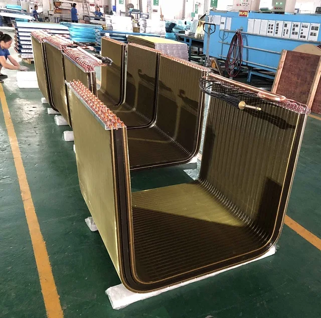 L Shaped Copper Evaporator Coil for Air-conditioning Spare Parts Vyparnik Tepelneho Cerpadla