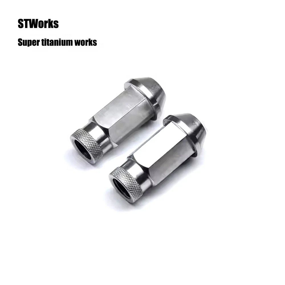 TC4 Titanium Wheel Lug Nut Custom M12 M14x1.25 Spiked Refit Auto Car Wheel Lug Nuts racing bolts