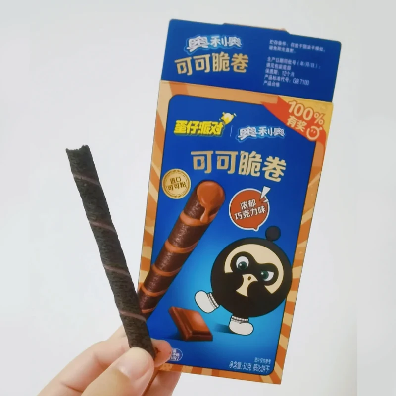 China Oreo Chocolate Wafer Sandwich Roll Exotic Snacks 55g Various Flavors Of Cookies
