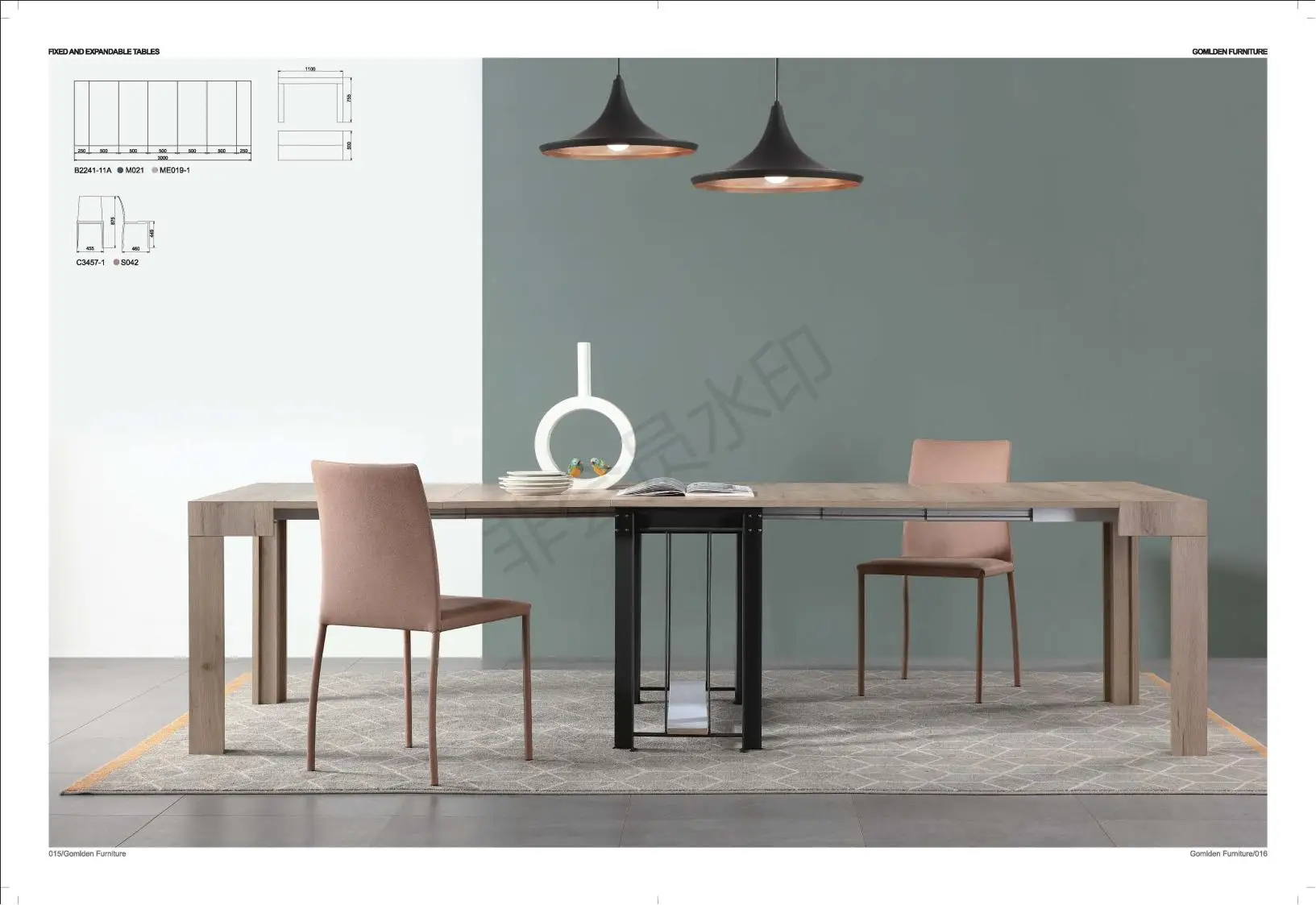 New 4 meters long expand console table big rectangle dining table 12 - 18 seats smart furniture Guangzhou made