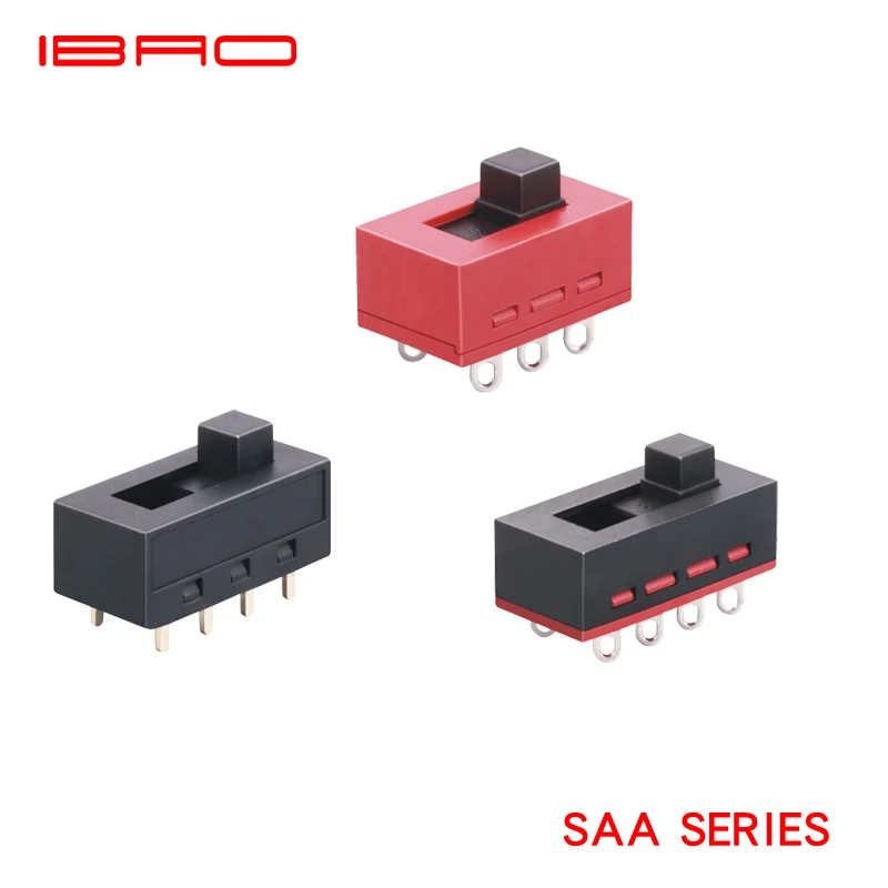 IBAO SAA Series Slide Switch 8 pins High Quality Factory Price U&L TUV CE