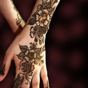 Fashion decorative Natural Organic Indian Temporary Henna lace tattoo sticker