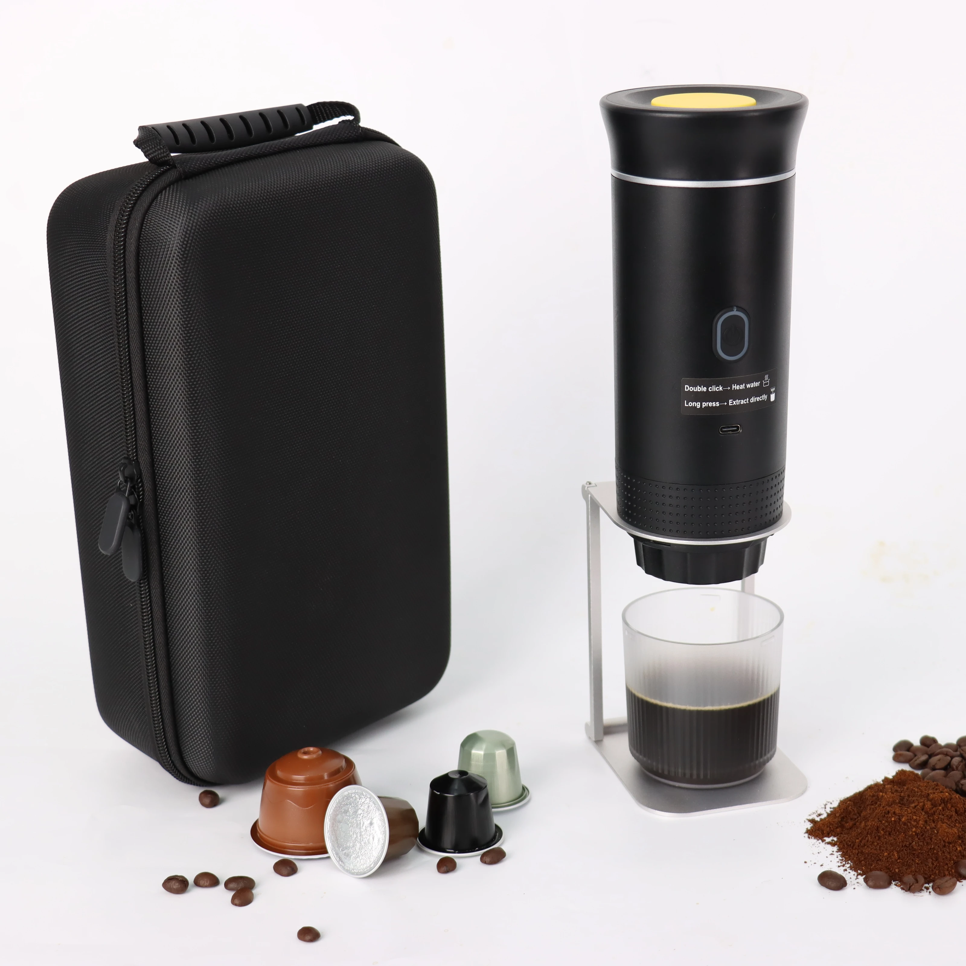 travel portable espresso maker cold hot extract coffee multi-function 3 in 1 Portable mini Hand Espresso  Capsule Coffee Machine