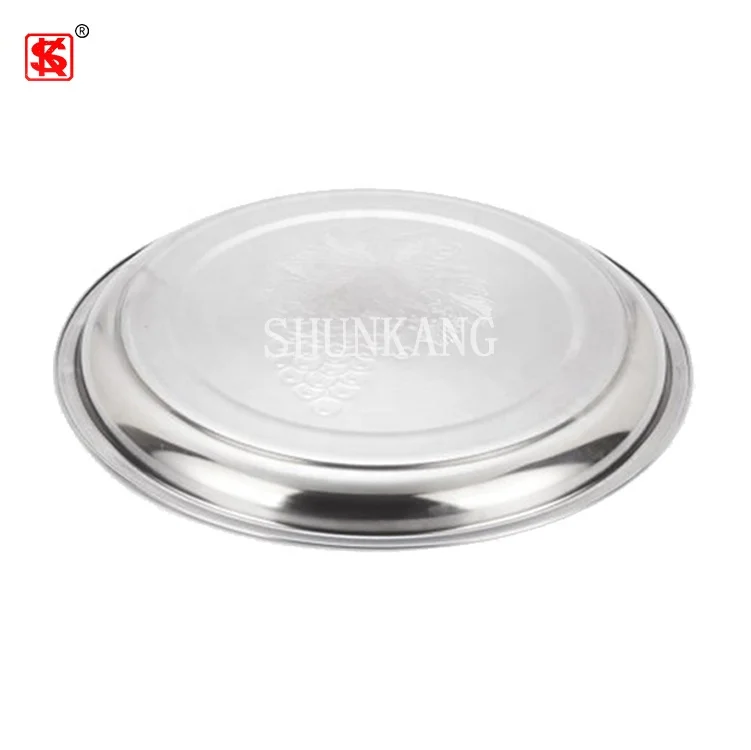 Wholesale Metal Plates For Food Mirror Charger Plates Wedding Fruits Serving Tray