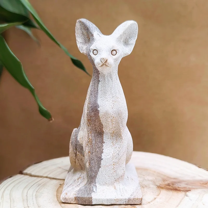 Natural Sand Stone Egyptian Bastet Goddess Egyptian Altars Collectibles Figurine Animal Egyptian Statues