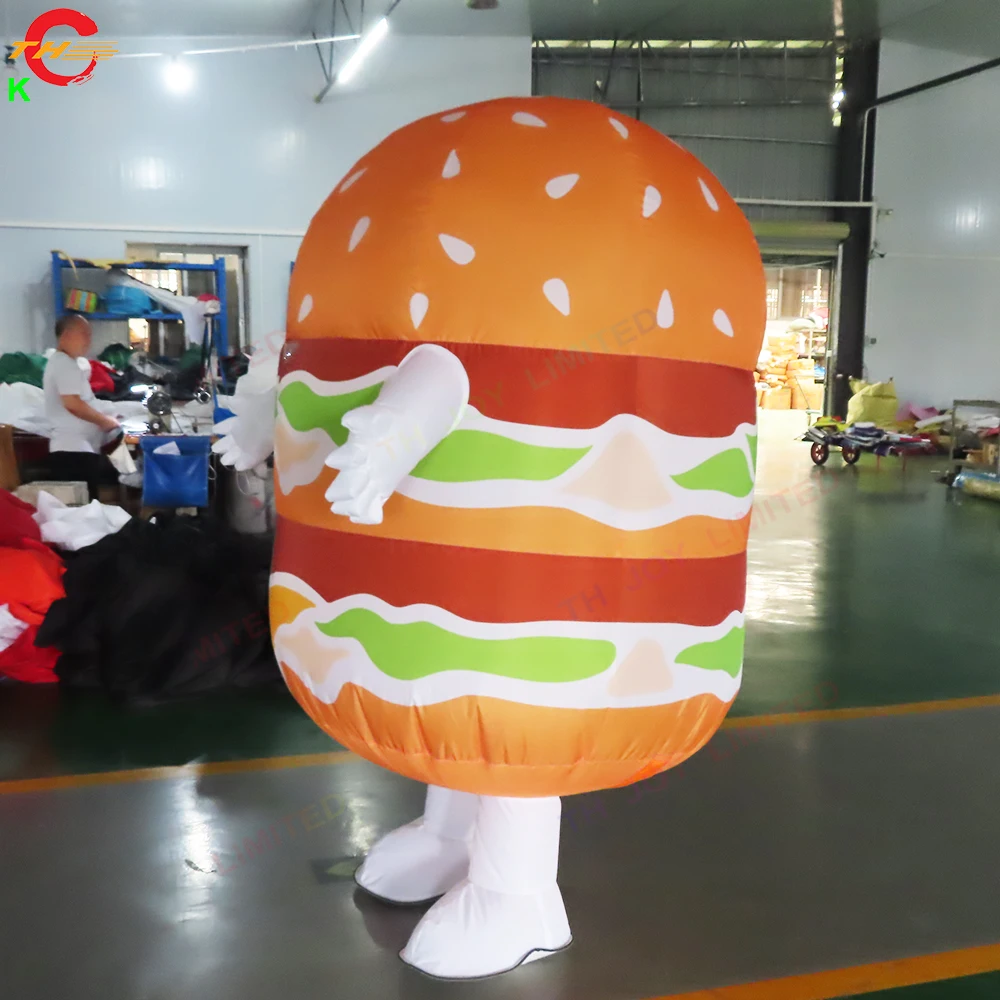EyeCatching Inflatable Food Costume for Outdoor Advertising Giant Hamburger French Fries Balloon Model