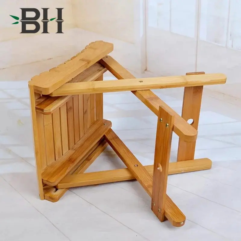 BAMBOOHOMIE фабрика бамбуковая скамья для душа складная деревянная ванная комната кемпинг стул портативный бамбуковый спа