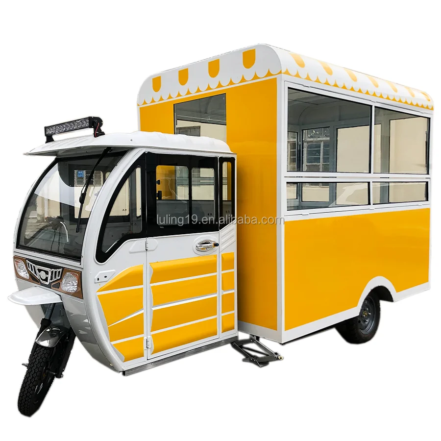 electric tricycle food cart vending mobile donut truck food truck kitchen fried chicken food cart