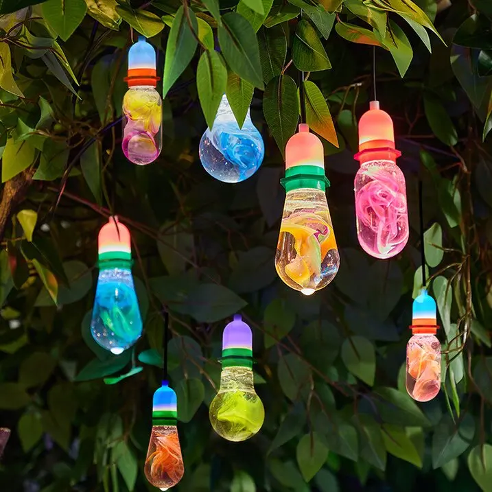 Creative Light Bulb Type Outdoor Water Bottle Street Garland Festoon Led Wedding Holiday Party Hanging Wishing Bottle