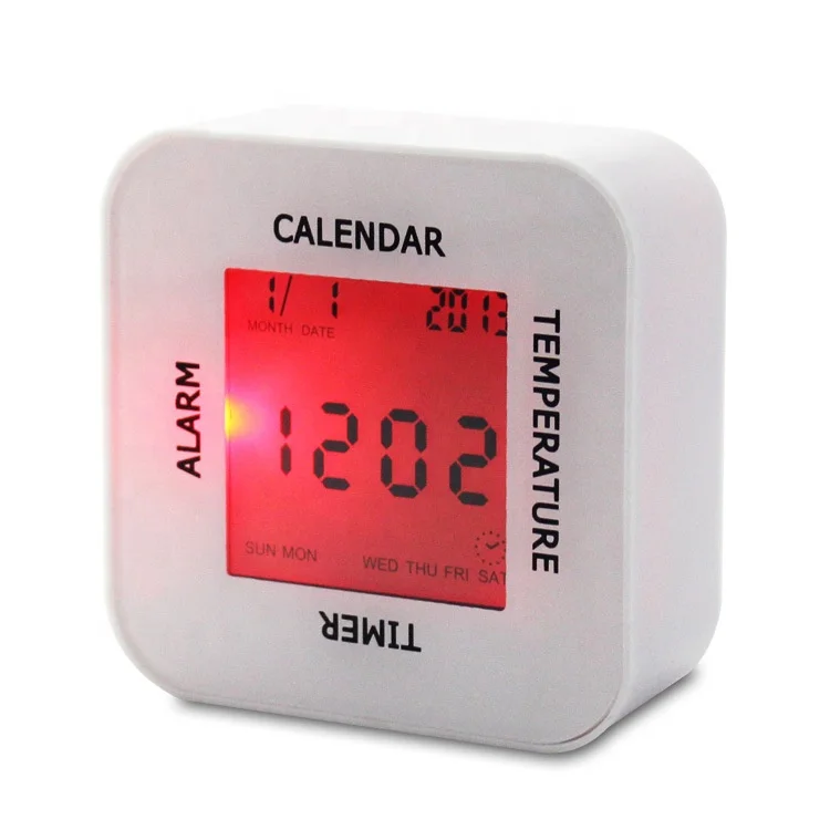 4 in 1 Timer calendar temperature alarm clock Multi-function digital rotation induction desktop clock countdown clock