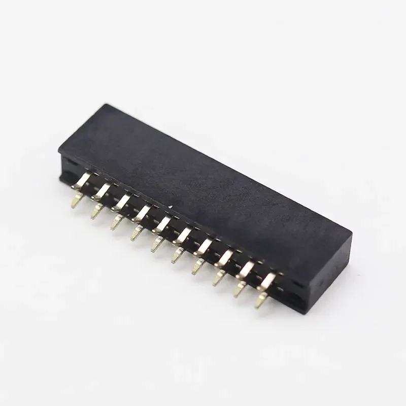 High quality connector 2.54Mm pitch board to board H1.0/1.5/2.0/2.5 dual row right angle 2.54mm female header connector
