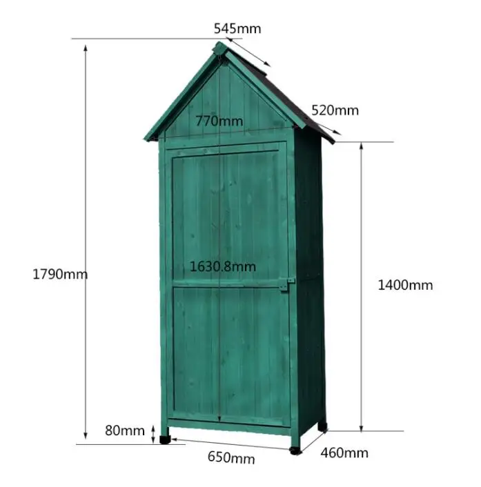 Outdoor cabinet Garden tool room anti-corrosion storage mobile box outdoor sundries Sheds