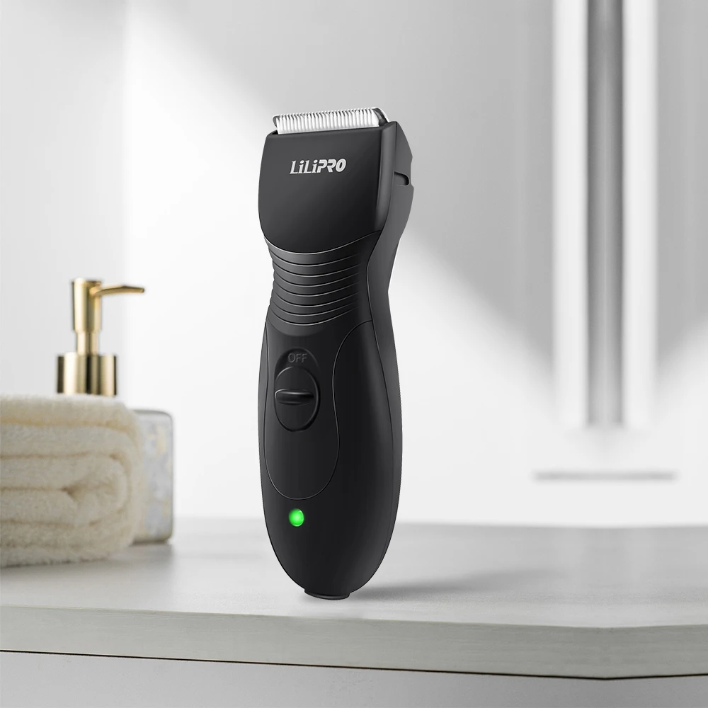 Waterproof Electric Groin Hair Trimmer Balls Shaver for Men Detachable Ceramic Blade Body Groomer Body Trimmer