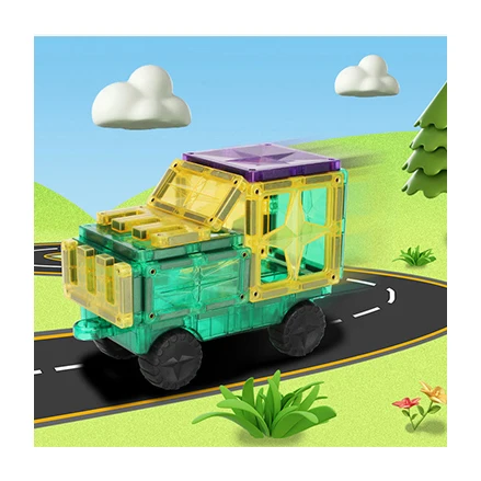 MNTL Kids Educational Magnetic Building Tiles Toys Magnetic Building Block Tiles For Kids