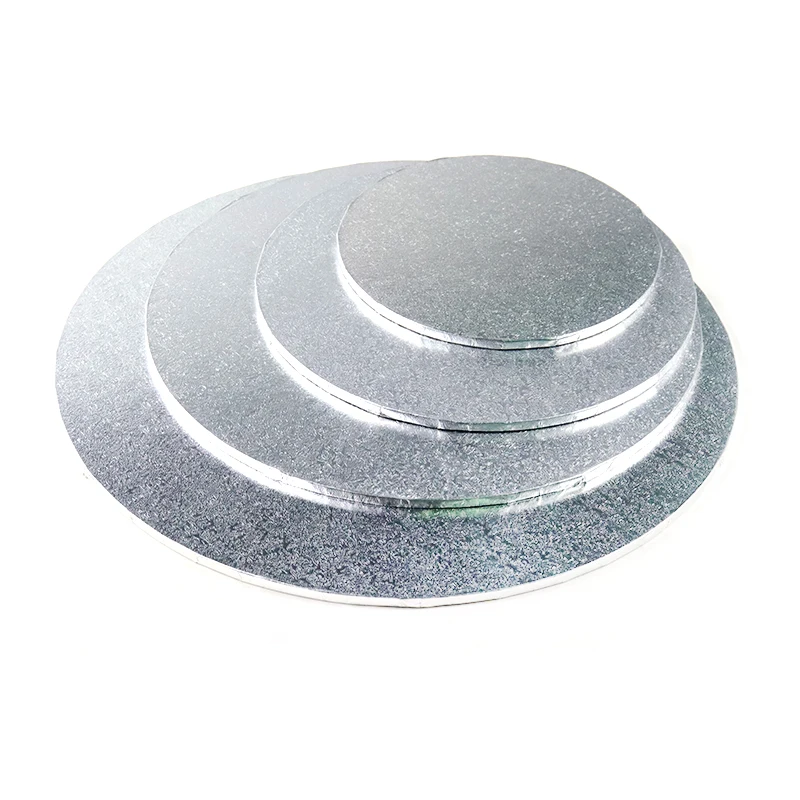 wholesale mini gold white silver 8in cake board drum 5mm 7mm mdf cake bases boards round 8inch 12inch 14inch cake boards custom