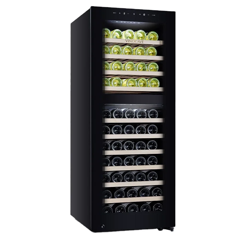 Охладитель винный погреб Производитель Smart Double Zone компрессор 330L 108 бутылки охладитель для вина холодильник