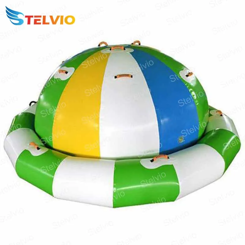 Inflatable Spinning Top UFO Towable Tube water ball For Water Entertainment Inflatable Water Rotating Disco Boat