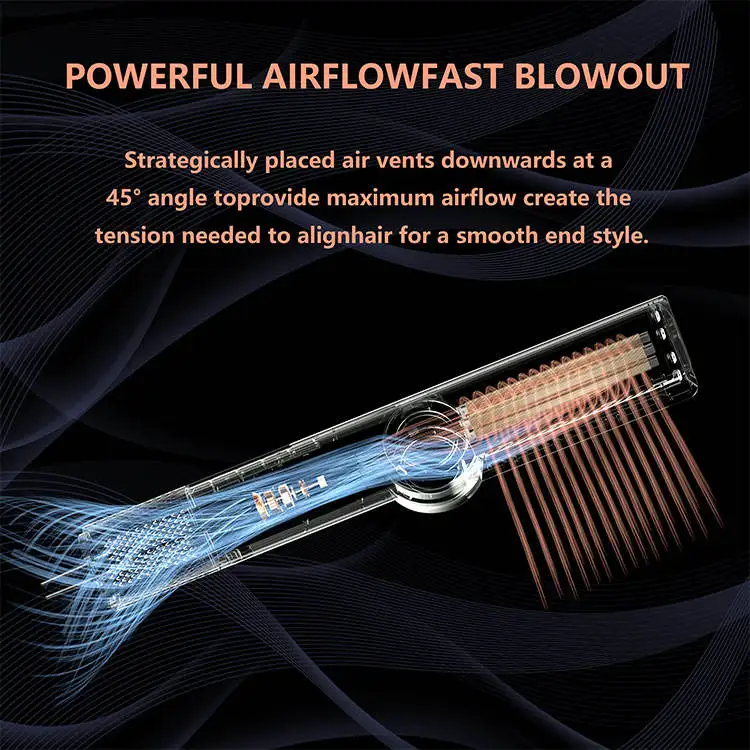 Newest technology hair straightener with hot new 2-in-1 cool air hair styler straightening and curl