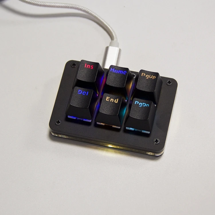 2021 Проводная цифровая мини-клавиатура клавиатура RGB с подсветкой