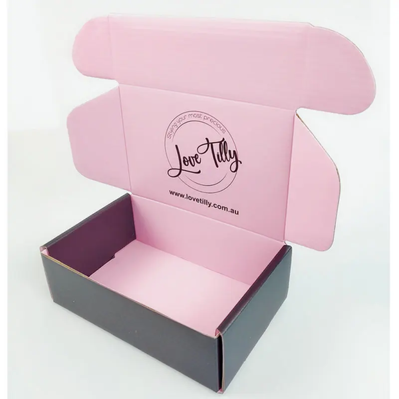 Oem Custom Folding Clamshell Brand New Design Cardboard Box Recycled Luxury Lingerie Pink Printed Packaging Paper Box