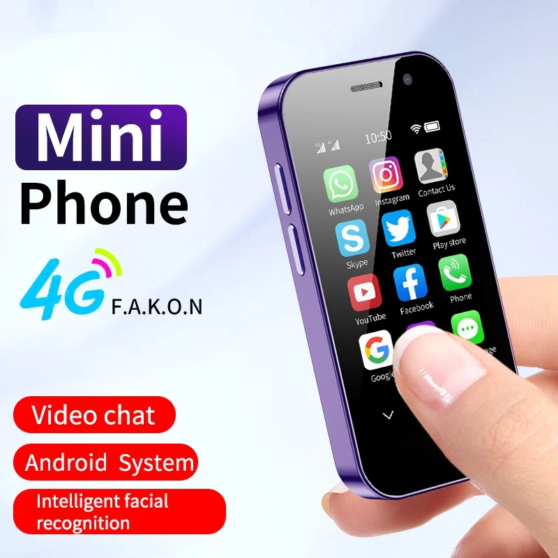 Mini Multi-Language Android Dual SIM Quad Core Full 4G Smartphone Google Play Store
