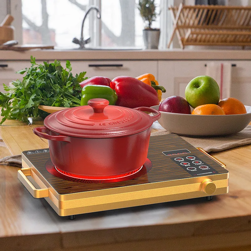 Newly Temp Control Kitchen Induction Cooker Electric Ceramic Glass Induction Cooktop Single Burner with Free Spare Parts