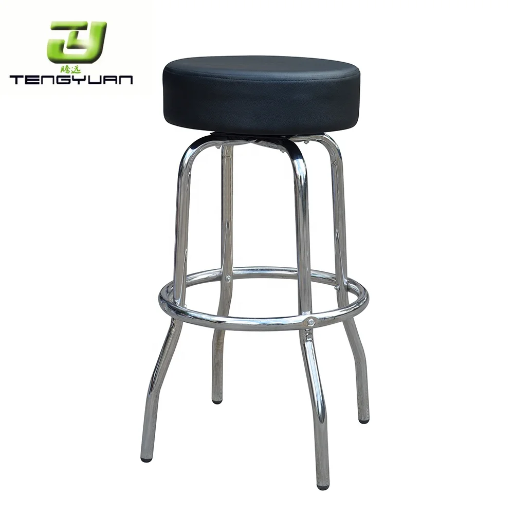 Дешевый поворотный современный хромированный металлический барный стул Tengyuan