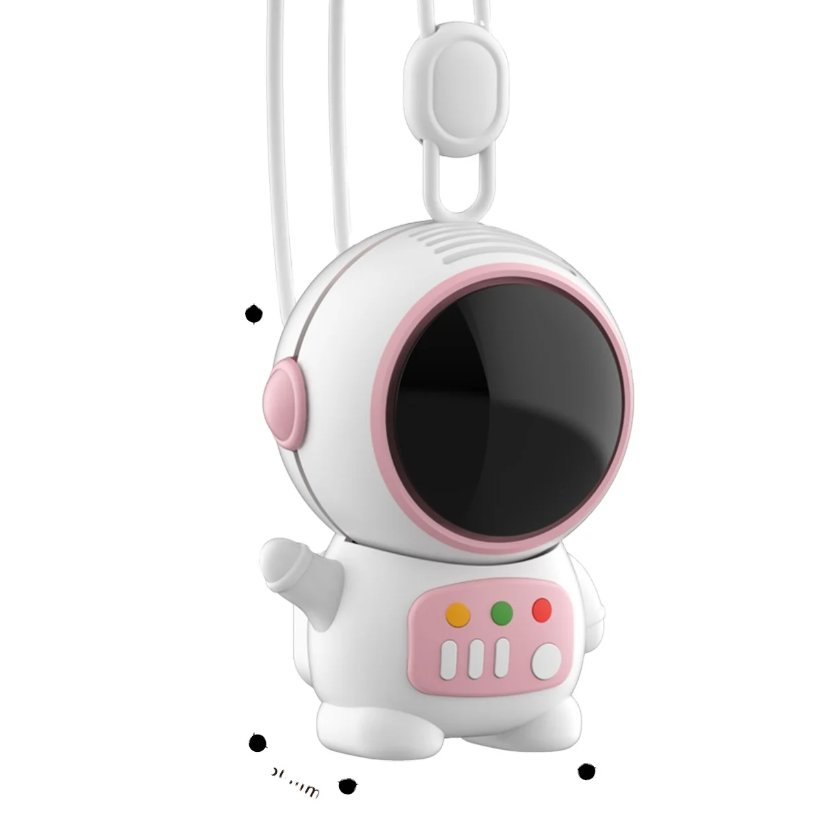 Cartoon Spaceman Mini USB Charging Portable Fan Bladeless Keychain Pendant Astronaut Table Two Electric/Battery Plastic